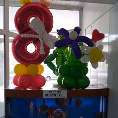 Цветы из шаров, 1500 рублей